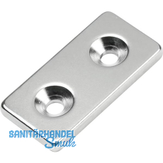 Quadermagnet 40x20x4mm, Haftkraft 12 kg