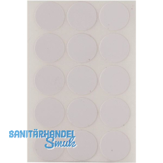 Abdeckkappe selbstklebend, �20mm, 15 St�ck, Kunststoff weiss