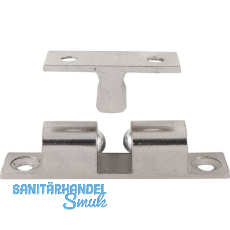 Doppelkugelschnapper, 8 x 43 mm, Messing vernickelt Doppelkugelschnapper, 8 x 43 mm, Messing vernickelt