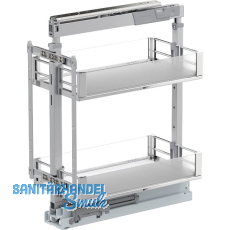VS TAL Larder 1 Hochschrankauszug Set Artline KB 300 mm Silber/Glas satiniert VS TAL Larder 1 Hochschrankauszug Set Artline KB 300 mm Silber/Glas satiniert