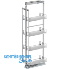 VS TAL Larder 4 Hochschrankauszug Set Artline KB 300 mm Silber/Glas satiniert VS TAL Larder 4 Hochschrankauszug Set Artline KB 300 mm Silber/Glas satiniert