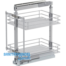 VS TAL Larder 1 Hochschrankauszug Set Saphir KB 400 mm Silber VS TAL Larder 1 Hochschrankauszug Set Saphir KB 400 mm Silber