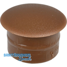 Abdeckkappe f�r Blindl�cher, Au�en-� 15, Schaft-� 12, Kunststoff braun RAL 8007