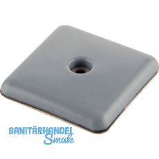 Teflongleiter mit Schraube quadratisch, 54x54 mm, H�he 8 mm, graublau