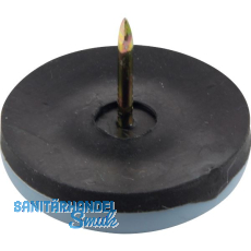 Teflongleiter mit Nagel rund, � 16 mm, H�he 8 mm, graublau