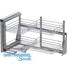 VS COR Fold Eckauszug Set Classic KB 900 mm links Silber VS COR Fold Eckauszug Set Classic KB 900 mm links Silber