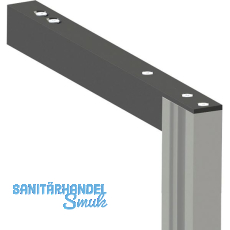 VOLPATO Stili Wandanbindung oben 220 mm Aluminium schwarz eloxiert