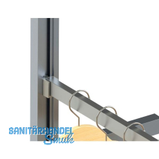 VOLPATO Stili Kleiderstange Set 1200 mm, Aluminium schwarz eloxiert