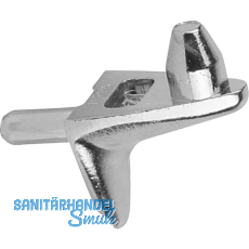 Steckbodentr�ger Winkel 3, Bohr � 3mm, Zink vernickelt