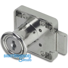 Zylinder-Kastenschloss leichte Ausf�hrung links, Zamak vernickelt