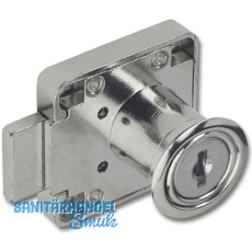 Zylinder-Kastenschloss leichte Ausf�hrung rechts, Zamak vernickelt