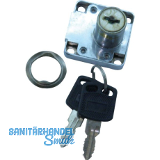 Zylinder-Kastenschloss leichte Ausf�hrung Lade, Zamak vernickelt