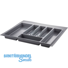 VOLPATO Besteckeinsatz Serie 72 KB 600 mm Kunststoff Silbergrau VOLPATO Besteckeinsatz Serie 72 KB 600 mm Kunststoff Silbergrau