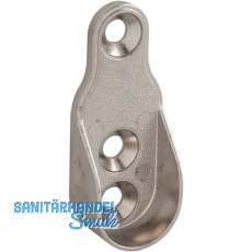 Schrankrohrlager Oval 2 f�r Schrankrohr, 3 Schraubl�cher, Zink vernickelt