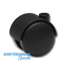Doppel-Lenkrolle Kunststoff-Rad schwarz 50 mm 50 kg Feststeller Doppel-Lenkrolle Kunststoff-Rad schwarz 50 mm 50 kg Feststeller
