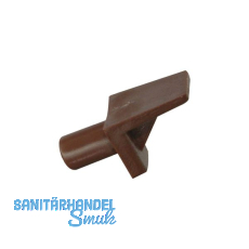 Steckbodenträger Winkel 2, Bohr ø 5 mm, Kunststoff braun Steckbodenträger Winkel 2, Bohr ø 5 mm, Kunststoff braun