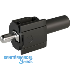 Steckbodenträger Kintai, Bohr ø 5 mm, Stahl vernickelt/Kunststoff anthrazit Steckbodenträger Kintai, Bohr ø 5 mm, Stahl vernickelt/Kunststoff anthrazit