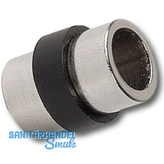 Glasbodentr�ger Gabi zum Anschrauben, mit Gummiauflage, Stahl vernickelt