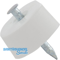 Bodentr�ger FLAT zum Einschlagen, � 15 mm, Kunststoff wei�