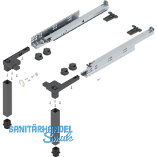BLUM Sockelbeschlag SPACE STEP Set, NL 460 mm, Kunststoff/Stahl oriongrau matt BLUM Sockelbeschlag SPACE STEP Set, NL 460 mm, Kunststoff/Stahl oriongrau matt