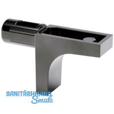 Steckbodentr�ger K-LINE 1 Zapfen 5 mm Zamak vernickelt schwarz
