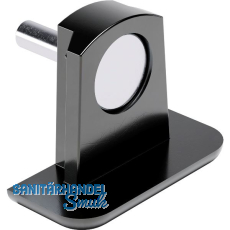 Bodenträger Tris Trägerteil SL19, Zinkdruckguss vernickelt schwarz mit Stift Bodenträger Tris Trägerteil SL19, Zinkdruckguss vernickelt schwarz mit Stift