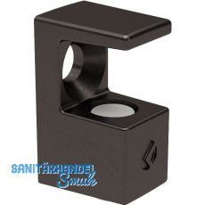 Glasbodenträger GRACE zum Schrauben, 5-6 mm Glas, Zamak vernickelt schwarz Glasbodenträger GRACE zum Schrauben, 5-6 mm Glas, Zamak vernickelt schwarz