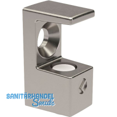 Glasbodenträger GRACE zum Schrauben, 8 mm Glas, Zamak vernickelt Glasbodenträger GRACE zum Schrauben, 8 mm Glas, Zamak vernickelt