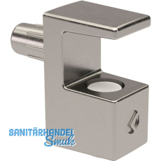 Glasbodenträger GRACE zum Stecken, 5-6 mm Glas, Zamak vernickelt Glasbodenträger GRACE zum Stecken, 5-6 mm Glas, Zamak vernickelt