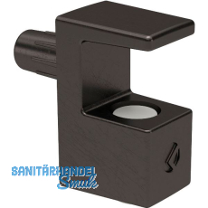 Glasbodenträger GRACE zum Stecken, 5-6 mm Glas, Zamak vernickelt schwarz Glasbodenträger GRACE zum Stecken, 5-6 mm Glas, Zamak vernickelt schwarz