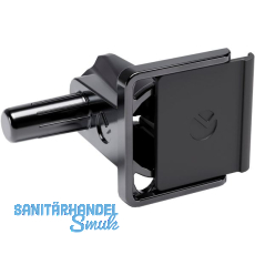 Steckbodenträger Kalipso, Zamak vernickelt schwarz Steckbodenträger Kalipso, Zamak vernickelt schwarz