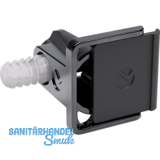 Schraubbodenträger Kalipso Mittelwand, Zamak vernickelt schwarz Schraubbodenträger Kalipso Mittelwand, Zamak vernickelt schwarz