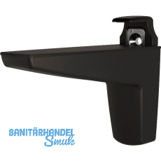 Tablar-Klemmträger Moon, Materialstärke 15-50 mm, Zinkdruckguss schwarz matt Tablar-Klemmträger Moon, Materialstärke 15-50 mm, Zinkdruckguss schwarz matt