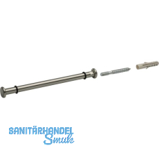 Glastablartr�ger Verona-Mauermontage 200 x �12 mm,Stahl Edelstahl Effekt