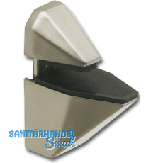 Glastablar-Klemmtr�ger Eckig, Glas 3-25 mm, Zinkdruckguss Edelstahl Effekt