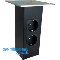 Barkonsole Connect 70 x 70 x 170 mm gerade Steckdose schwarz Barkonsole Connect 70 x 70 x 170 mm gerade Steckdose schwarz