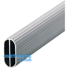 HETTICH Schrankrohr oval 3000 mm gerillt Aluminium silber eloxiert