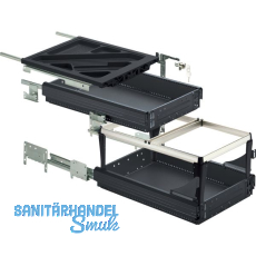 HETTICH Systema Top 2000 Container-Set Sil Sys, Teil-/Überauszug, ET 730,schw. HETTICH Systema Top 2000 Container-Set Sil Sys, Teil-/Überauszug, ET 730,schw.