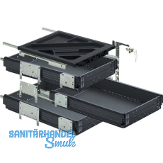 HETTICH Systema Top 2000 Container-Set Sil Sys, Vollauszug, ET 530,schw.