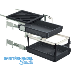 HETTICH Systema Top 2000 Container-Set Sil Sys,Voll-/Überauszug,ET 730,schw. HETTICH Systema Top 2000 Container-Set Sil Sys,Voll-/Überauszug,ET 730,schw.