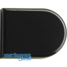 HETTICH Glastür Zierkappe halbrund, Kunststoff schwarz HETTICH Glastür Zierkappe halbrund, Kunststoff schwarz