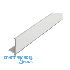 REHAU Frontblende, Breite 25 mm, H�he 46 mm, L 2500 mm, Kunststoff silber