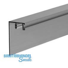CINETTO Gegen - Griffleiste zum Einnuten, 2600 mm, Aluminium silber eloxiert