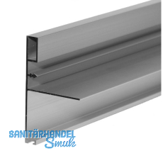 CINETTO Griffleiste zum Einnuten breit, 2600 mm, Aluminium silber eloxiert