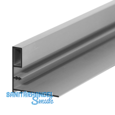 CINETTO Griffleiste zum Einnuten schmal, 2600 mm, Aluminium silber eloxiert