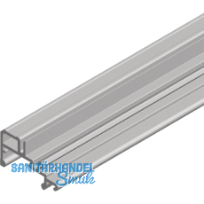 CINETTO PS40 F�hrungsschiene ungelocht auf Ma�, Aluminium natur eloxiert