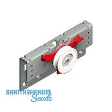 CINETTO PS48 Laufwagen für innere Tür, Stahl grau lackiert CINETTO PS48 Laufwagen für innere Tür, Stahl grau lackiert