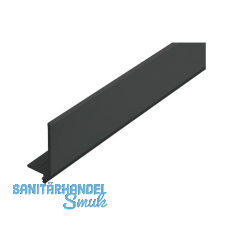 REHAU Frontblende, Breite 25 mm, H�he 46 mm, L 2500 mm, Kunststoff schwarz