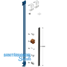 CINETTO PS66 Small Glas-Befestigungsset 2100-2400 mm links CINETTO PS66 Small Glas-Befestigungsset 2100-2400 mm links