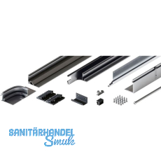 HAWA Folding Concepta III Schienen-Set 2-trg. rechts, Alu eloxiert